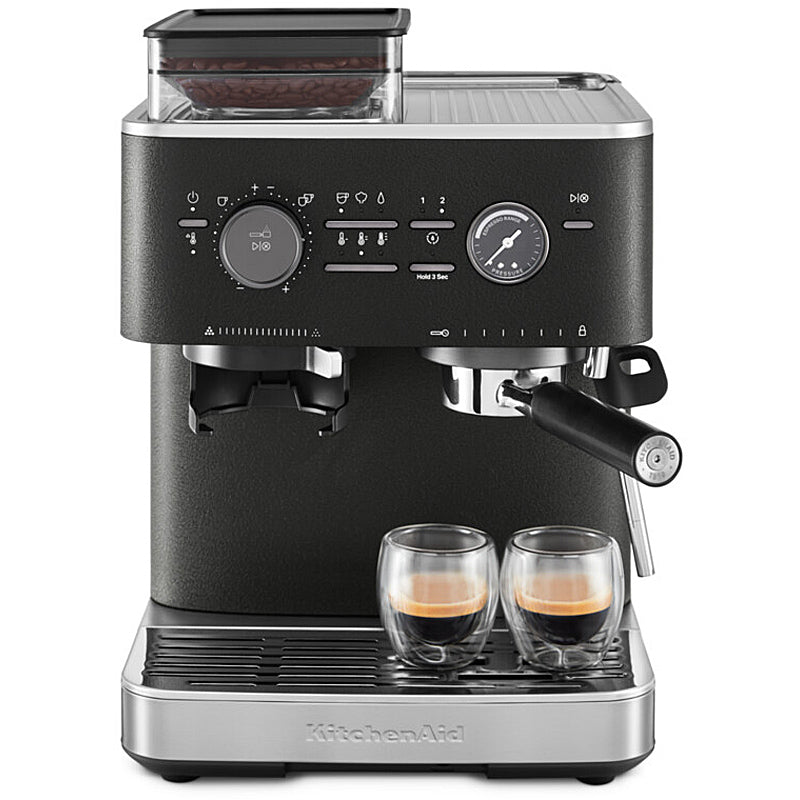 Kitchenaid 5KES6551EBK Halbautomatische Espressomaschine mit Mühle ARTISAN Farbe: Gusseisen Schwarz