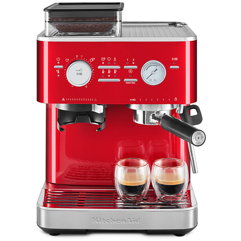 Kitchenaid 5KES6551ECA Semi-automatic espresso machine with grinder ARTISAN Color: Candy Apple Red