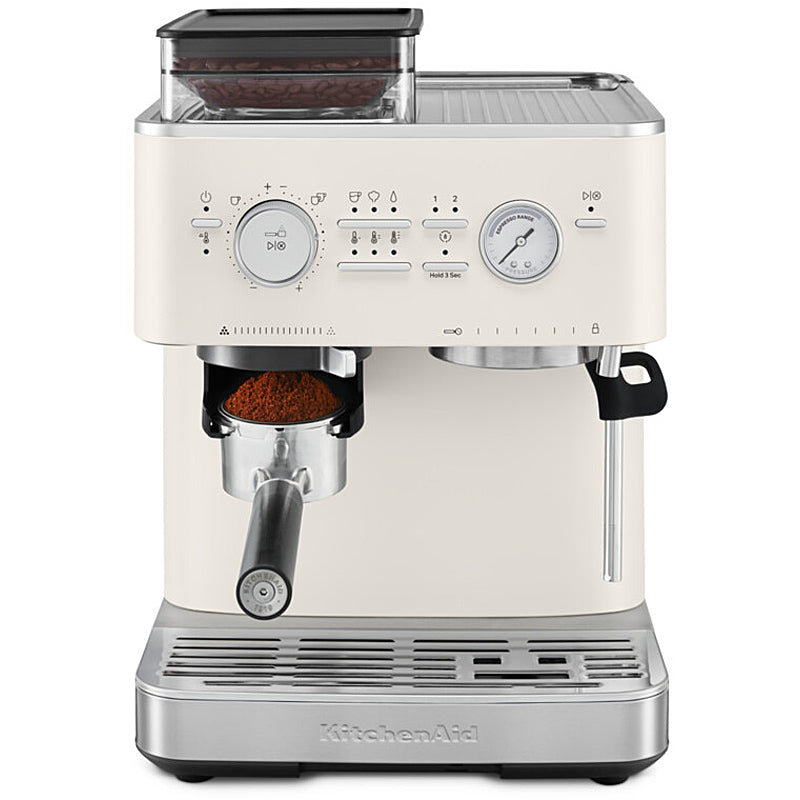 Kitchenaid 5KES6551EPL Halbautomatische Espressomaschine mit Mühle ARTISAN Farbe: Porcelain White