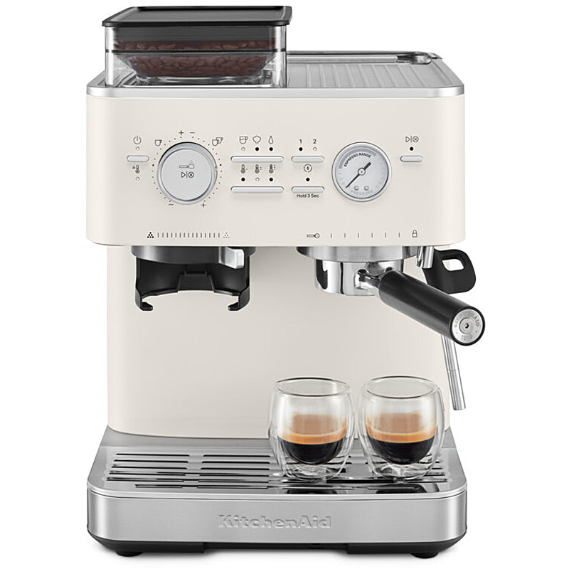 Kitchenaid 5KES6551EPL Halbautomatische Espressomaschine mit Mühle ARTISAN Farbe: Porcelain White