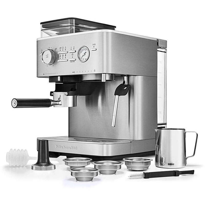 Kitchenaid 5KES6551ESX Halbautomatische Espressomaschine mit Mühle ARTISAN Farbe: Edelstahl