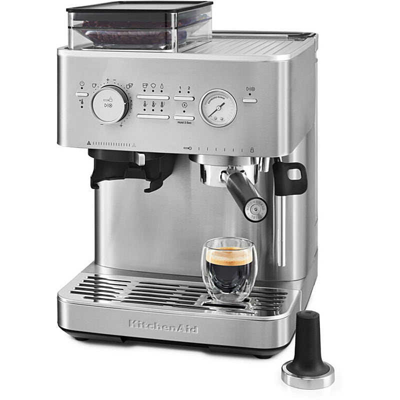 Kitchenaid 5KES6551ESX Halbautomatische Espressomaschine mit Mühle ARTISAN Farbe: Edelstahl