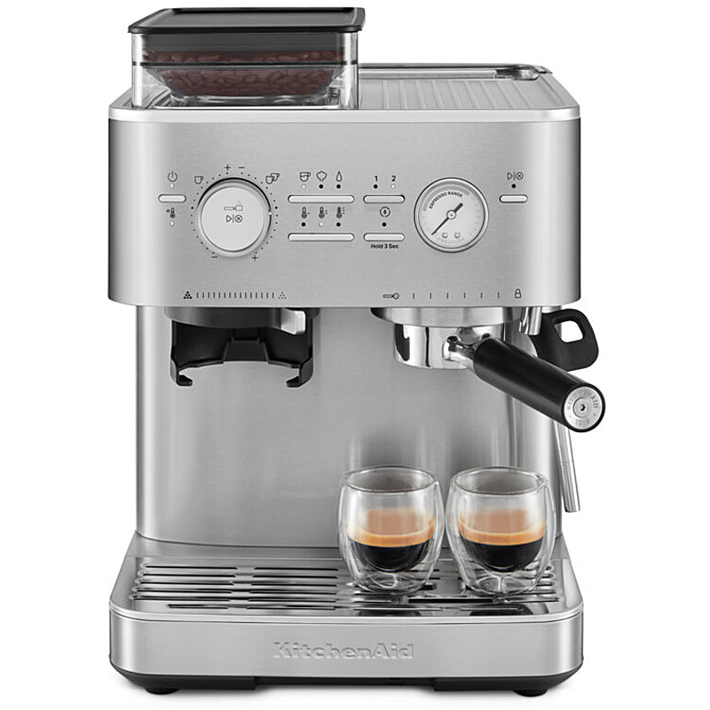 Kitchenaid 5KES6551ESX Halbautomatische Espressomaschine mit Mühle ARTISAN Farbe: Edelstahl