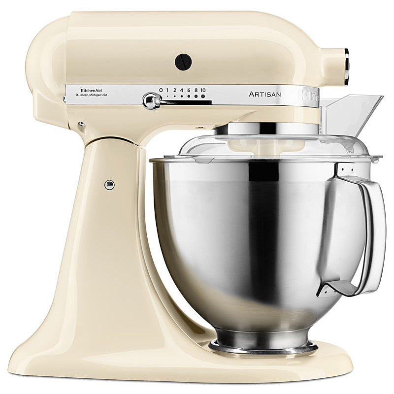 KitchenAid 5KSM185PSEAC Küchenmaschine 4,8L in Crème – mit Zubehör & Profiqualität