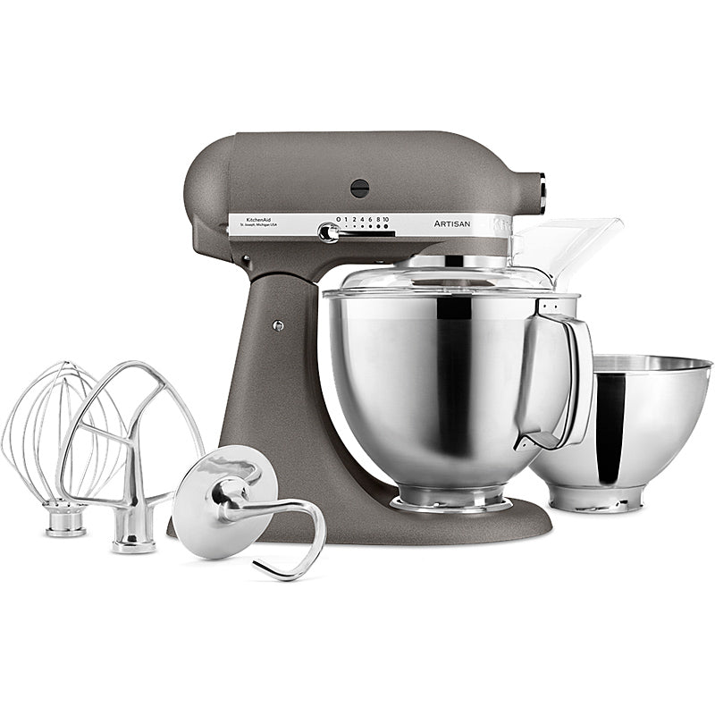 KitchenAid 5KSM185PSEGR Küchenmaschine 4,8L in Imperial Grey – Zubehör & Profiqualität