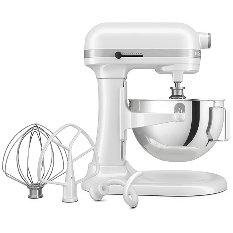 KitchenAid 5KSM55SXXEWH Heavy Duty Küchenmaschine Weiß – 5,2L Leistung und zeitloses Design