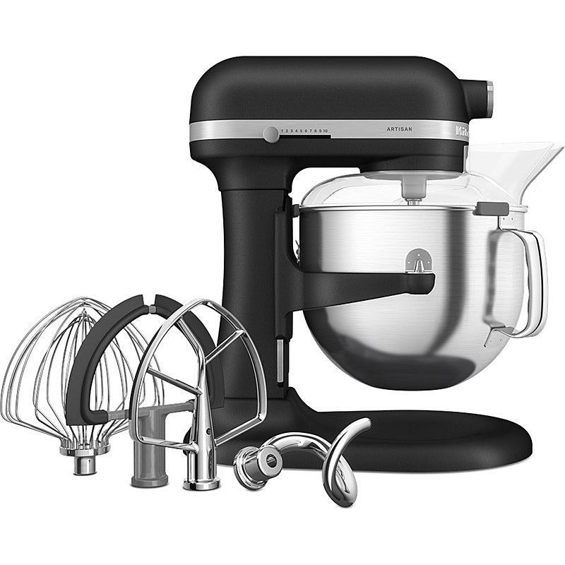 KitchenAid 5KSM70SHXEBK Küchenmaschine 6,6 L ARTISAN mit Schüsselheber Farbe Gusseisen Schwarz