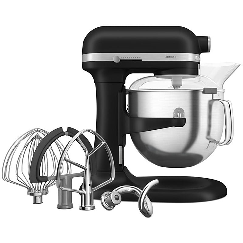 KitchenAid 5KSM70SHXEBM Küchenmaschine 6,6 L ARTISAN mit Schüsselheber Farbe Matt Schwarz