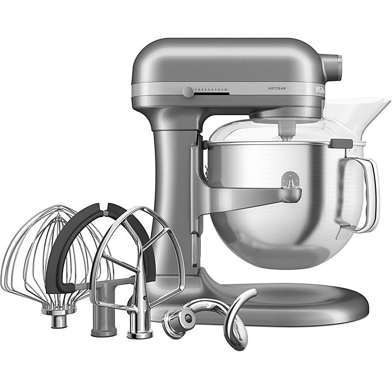 KitchenAid 5KSM70SHXECU Küchenmaschine 6,6 L ARTISAN mit Schüsselheber Farbe Kontur-SIlber