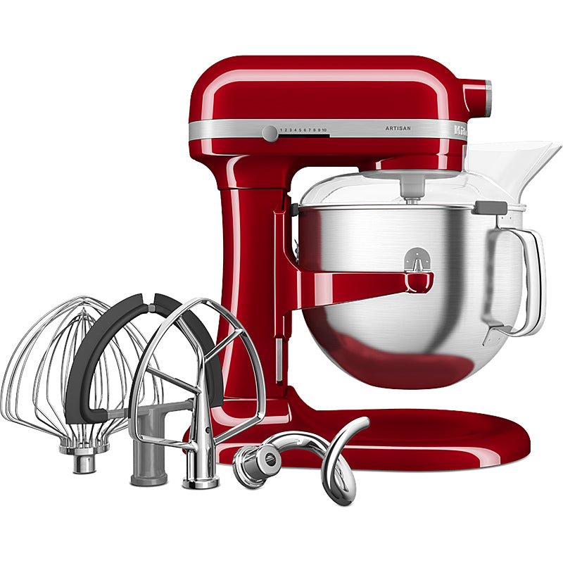KitchenAid 5KSM70SHXEER Küchenmaschine 6,6 L ARTISAN mit Schüsselheber Farbe Empire Rot