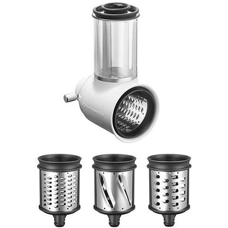 KitchenAid 5KSMVSA Zubehör für alle Küchenmaschinen Gemüseschneider/Schnitzelwerk inklusive 3 Trommeln