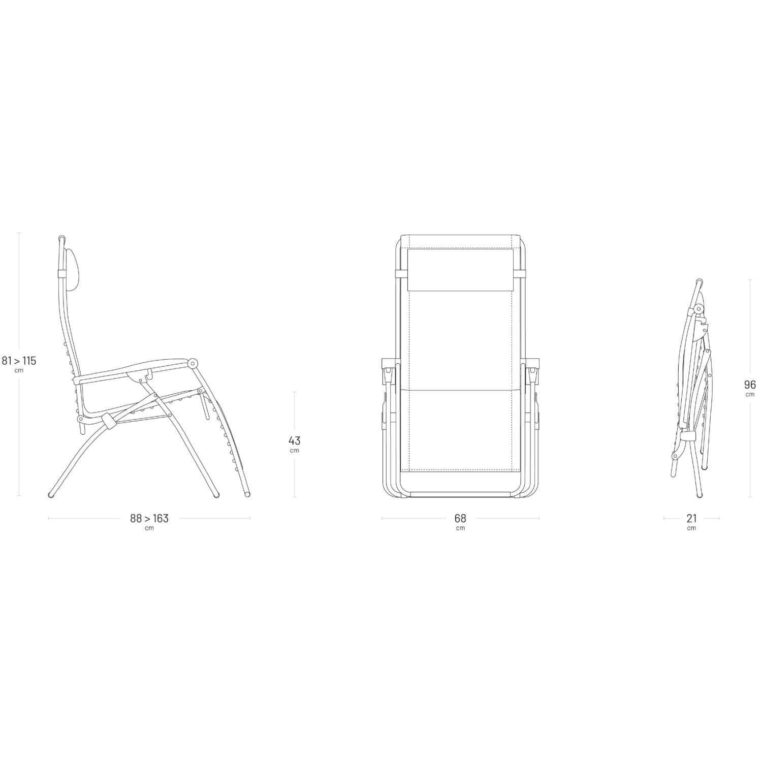 Lafuma RSX Clip Relaxsessel Air Comfort Zero Gravity Farbe: BORDEAUX TUBE NOIR LFM2058-3186