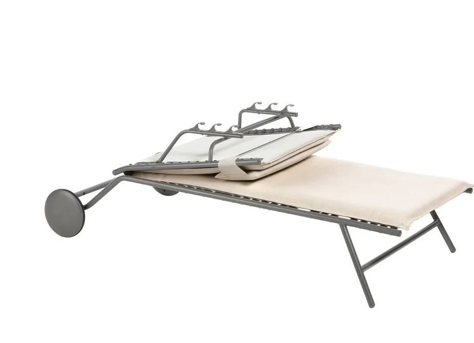 Lafuma gepolsterte Sonnenliege Bayanne II Hedona Beige Argile