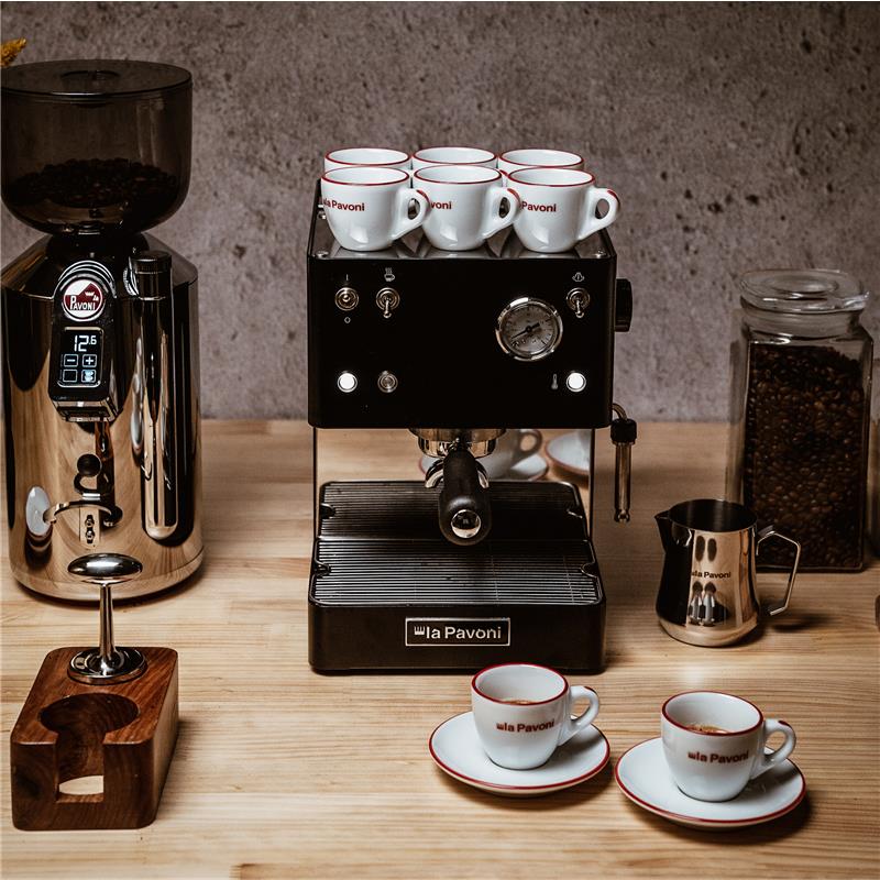 La Pavoni Kompakte Siebträgermaschine CASA BAR BLACK LPMCBN01EU