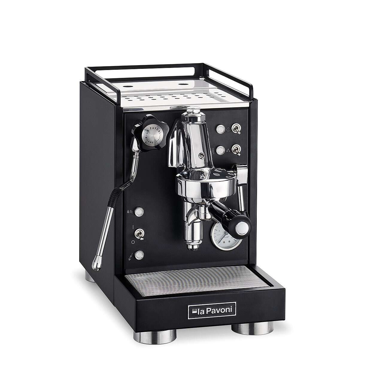 La Pavoni Semi-Professionelle Espressomaschine MINI CELLINI BLACK LPSMCB01EU