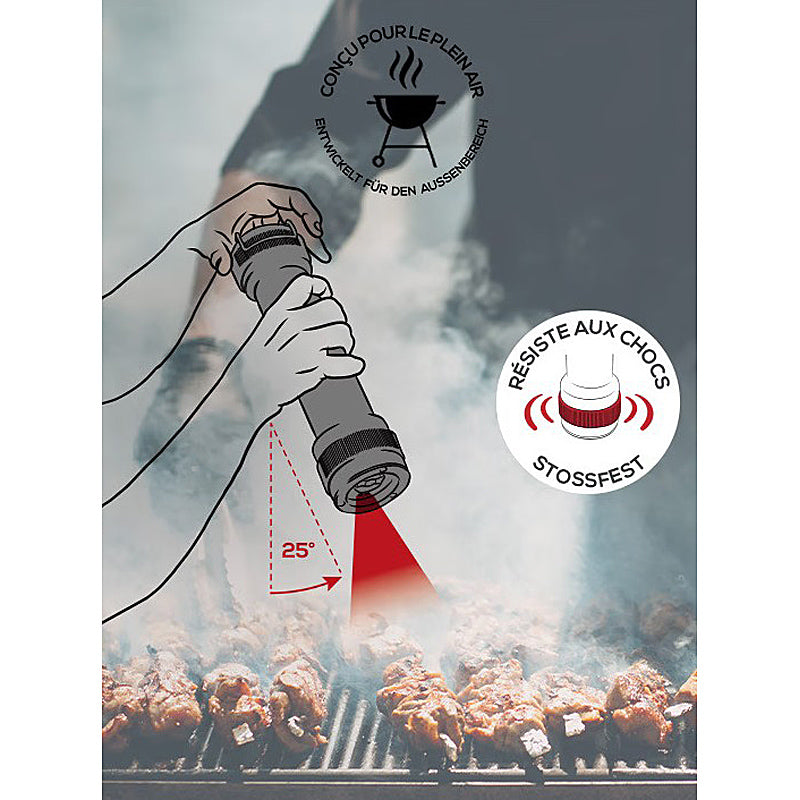 Peugeot BBQ Pfeffermühle Graphit mit Licht 30 cm
