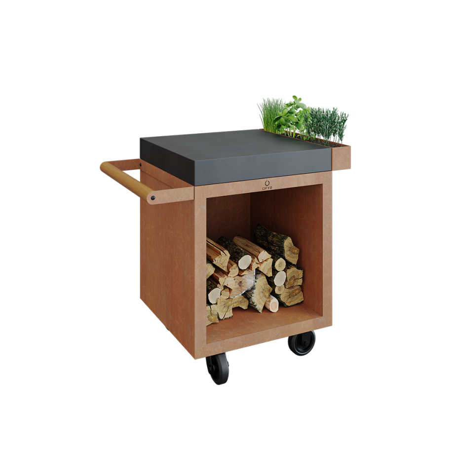 OFYR Mise en Place Table Corten 65 PRO Keramik Dunkelgrau