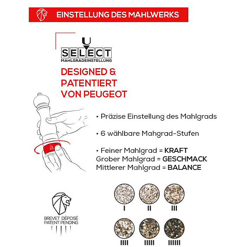 Peugeot DAMAN U´Select 16 cm - Edelst/acryl Pfeffermühle