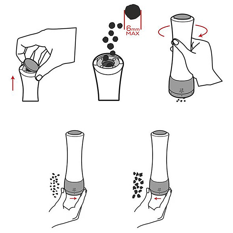 Peugeot DAMAN U´Select 16 cm - Edelst/acryl Pfeffermühle