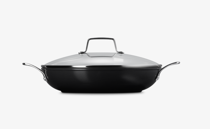 Le Creuset Essential Keramik-Antihaft Profipfanne 28 cm mit Glasdeckel
