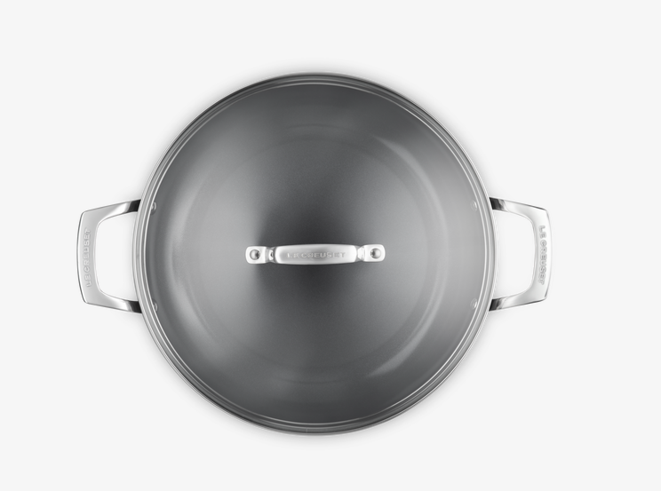 Le Creuset Essential Keramik-Antihaft Profipfanne 28 cm mit Glasdeckel