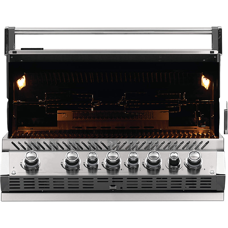 Napoleon Prestige PRO 665 Gasgrill BIPRO665RBPSS-3-DE, Edelstahl, Einbaumodell incl. Rotisserie-Set