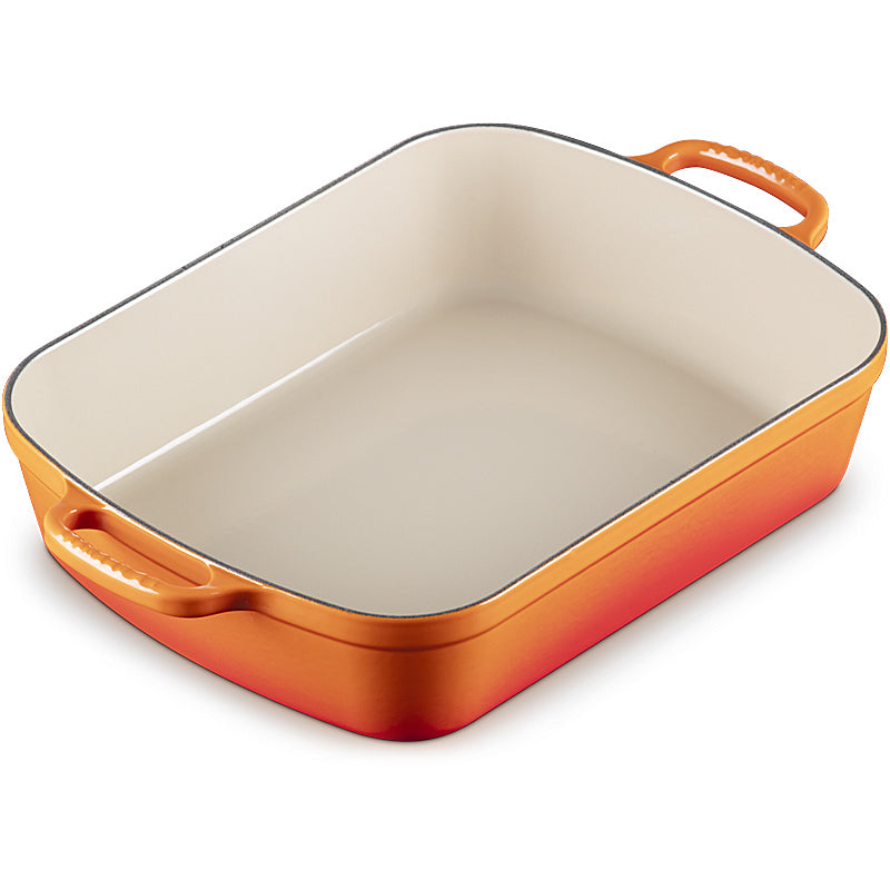 Le Creuset Bratreine Signature rechteckig 33cm Ofenrot