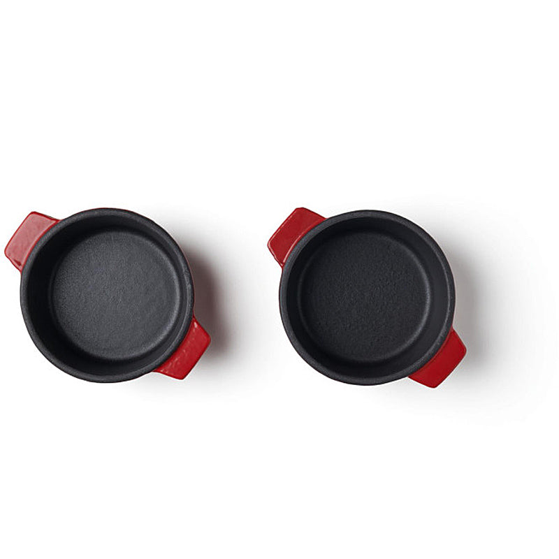 Woll Cast Iron Mini Casserole with Lid, 2-piece Set 110CI-010 Chili Red