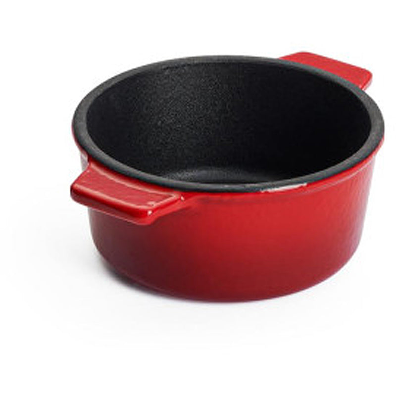 Woll Cast Iron Mini Casserole with Lid, 2-piece Set 110CI-010 Chili Red