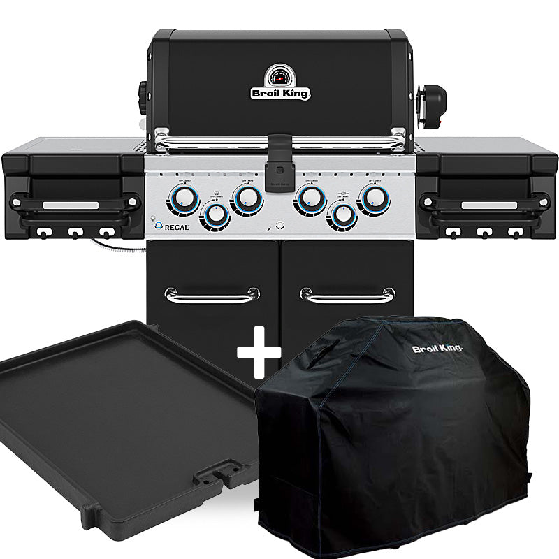 Broil King Regal 490 Gasgrill Farbe: Schwarz Bundle Gussplatte und Schutzhülle inklusive