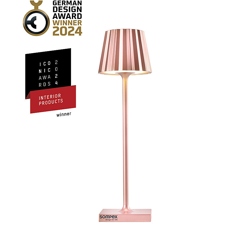 Sompex Troll nano Akku-Tischleuchte Rosegold