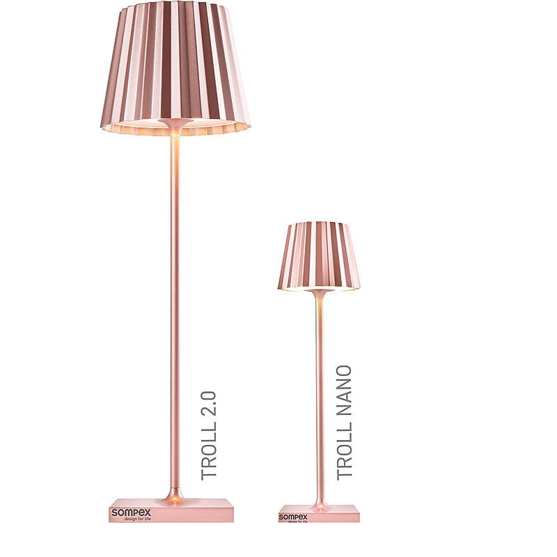 Sompex Troll nano Akku-Tischleuchte Rosegold