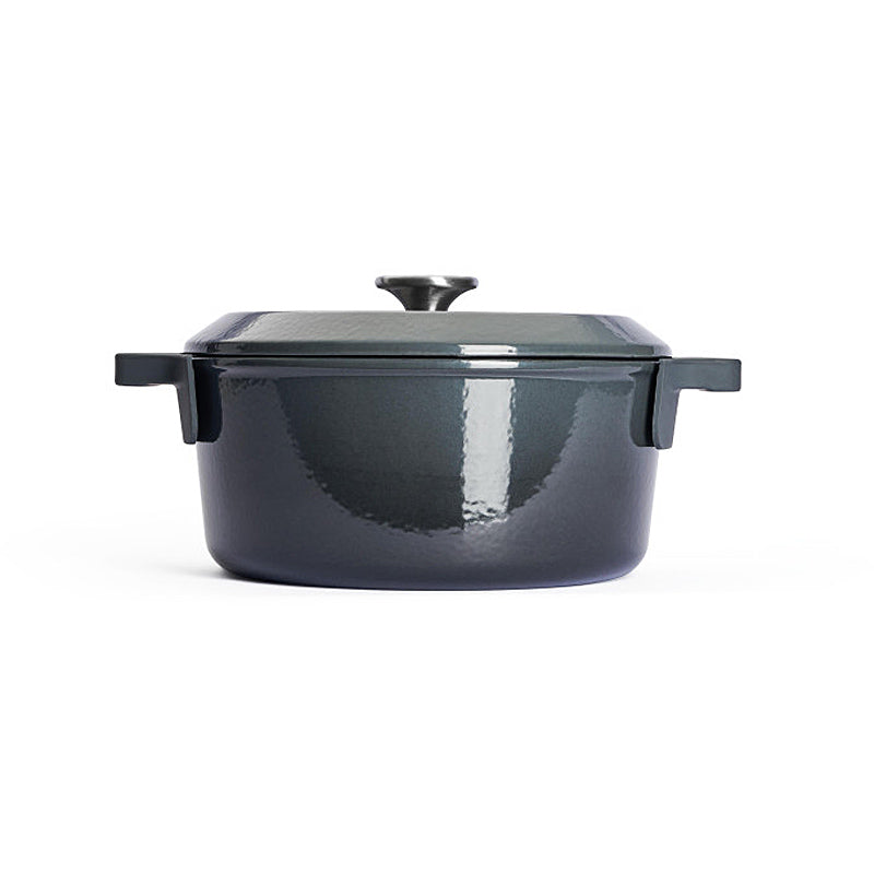 WOLL Kasserolle 24cm Gusseisen mit Silikongriffschutz 4,2l 124CI-030 Carbon Grey