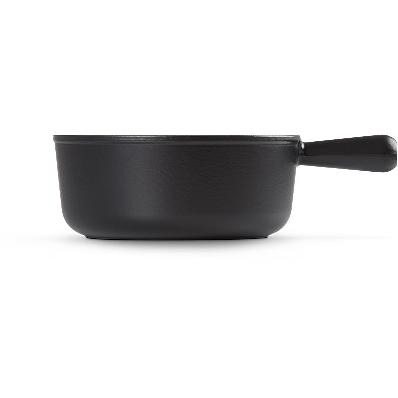 Le Creuset Caquelon Tradition 22 cm Schwarz matt