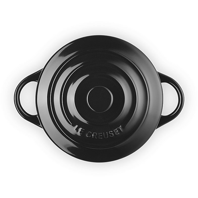 Le Creuset Mini Cocotte 10cm Schwarz Glänzend