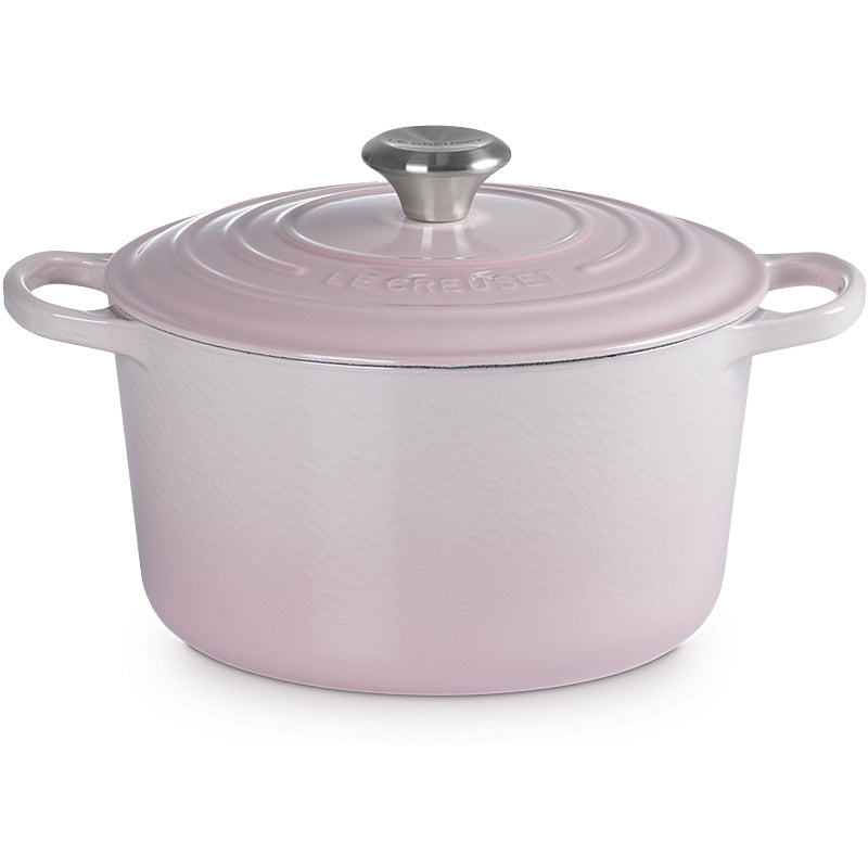 Le Creuset Bräter Signature hoch 24 cm Shell Pink