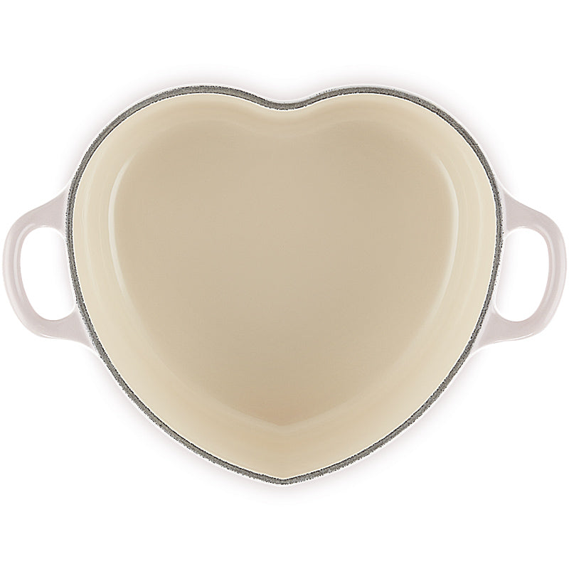 Le Creuset Herzbräter mit Herzknauf 20 cm Shell Pink
