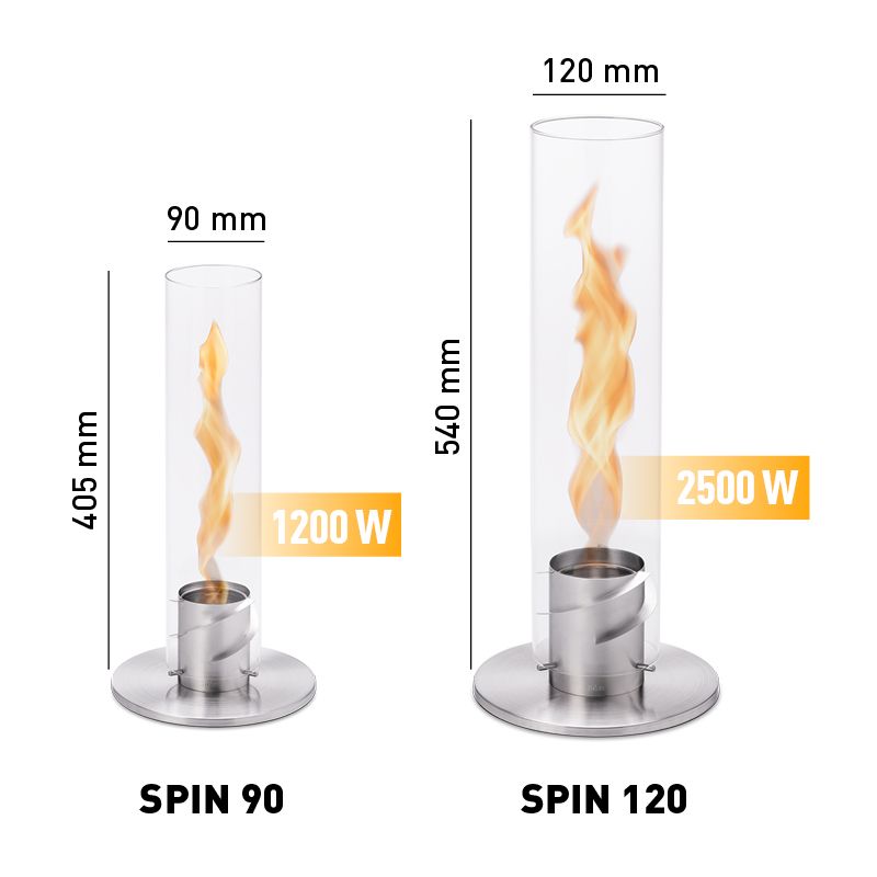 Höfats SPIN 900 Tischfeuer silber