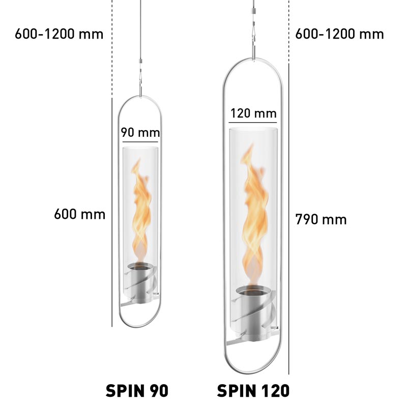 Höfats SPIN 120 Hängefeuer silber
