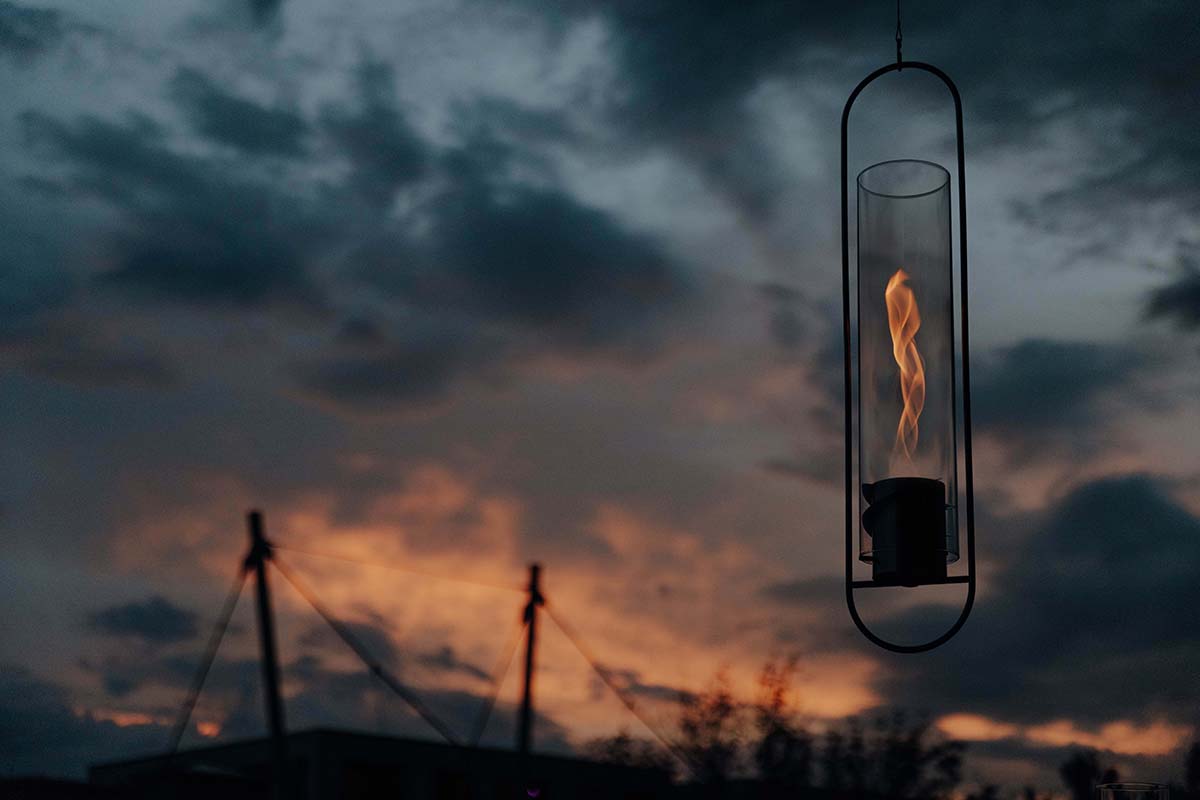 Höfats SPIN 90 Hängefeuer silber