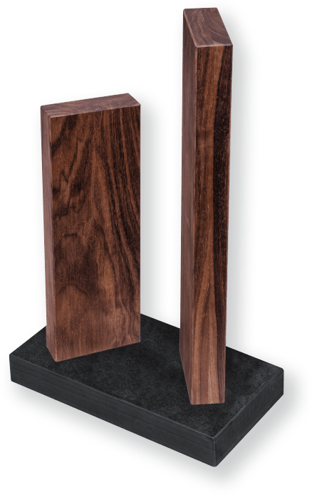 Kai Messerblock, Walnussholz mit Granitsockel STH-4.3