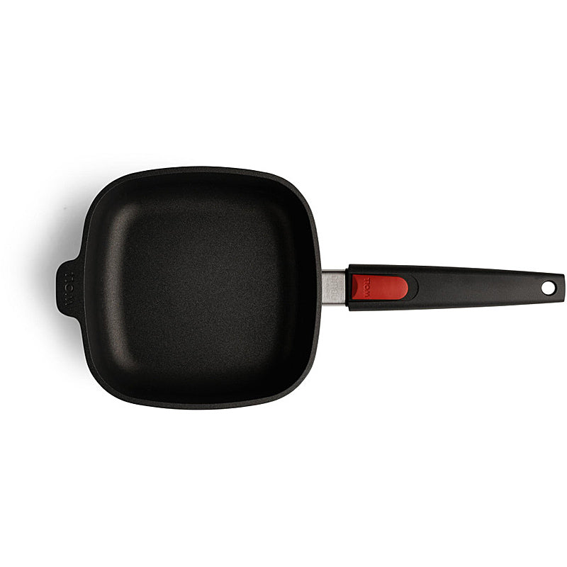 WOLL Nowo Gusspfanne viereckig 20 x 20cm 6,5cm hoch abnehmbarer Stiel 1620N