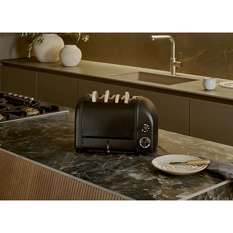 Dualit Classic Toaster 4-Schlitz New Generation Stealth Schwarz matt