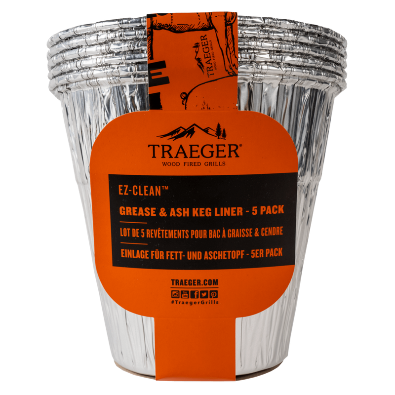 TRAEGER EZ-CLEAN EINLAGE FÜR FETT- UND ASCHEBEHÄLTER, 5ER-PACK, BAC608