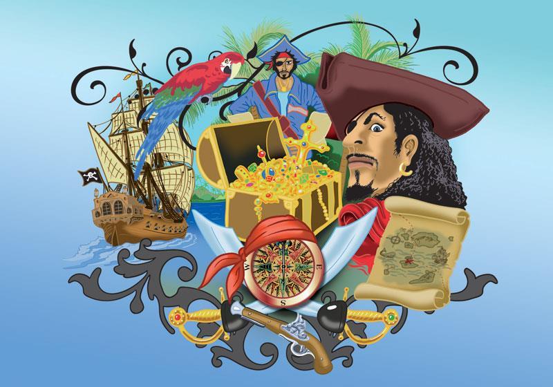 Moll Schreibtischunterlage Pirat