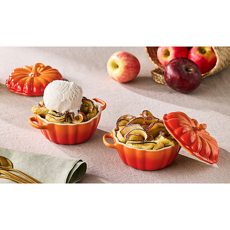 Le Creuset Förmchen Kürbis mit Deckel 350 ml Ofenrot