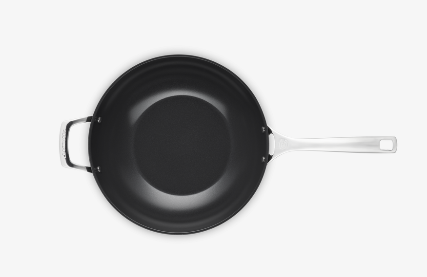 Le Creuset Essential Keramik-Antihaft Wok-Pfanne 30 cm mit Gegengriff