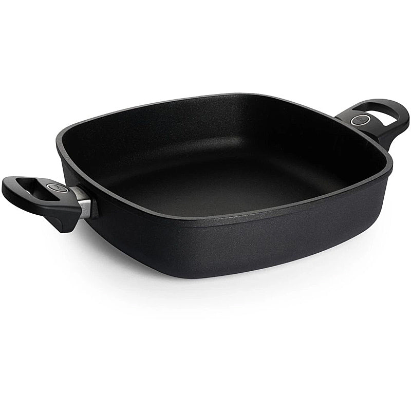 WOLL NOWO cast iron serving pan, square 28 x 28 cm; 7 cm high; with 2 side handles 628-2N