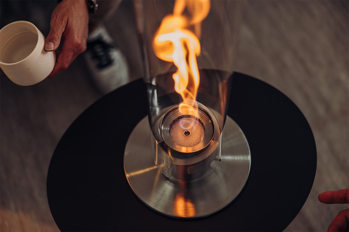 Höfats SPIN 900 Bio-Burner mit Eco-Ring und Löschdeckel