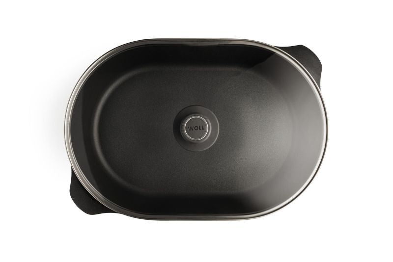 WOLL NOWO Jumbobräter, oval 40 x27 cm, mit Glasdeckel Induktion NB-NTI-1056